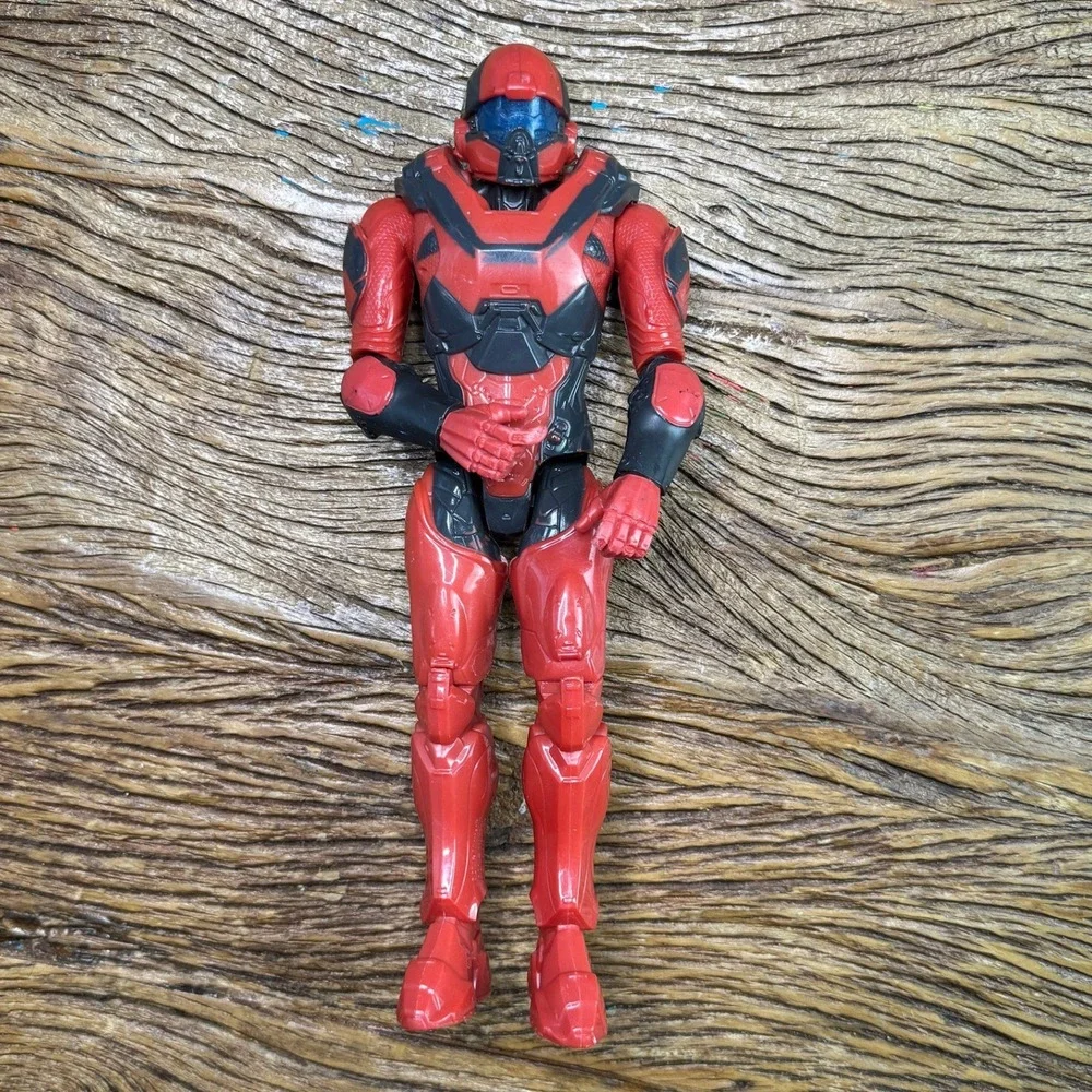 Halo Spartan Action Figure 12 Inch Red Black Armor Wicked Cool Toys Xbox UNSC
